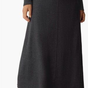 Eileen Fisher Dark Gray A-Line Skirt